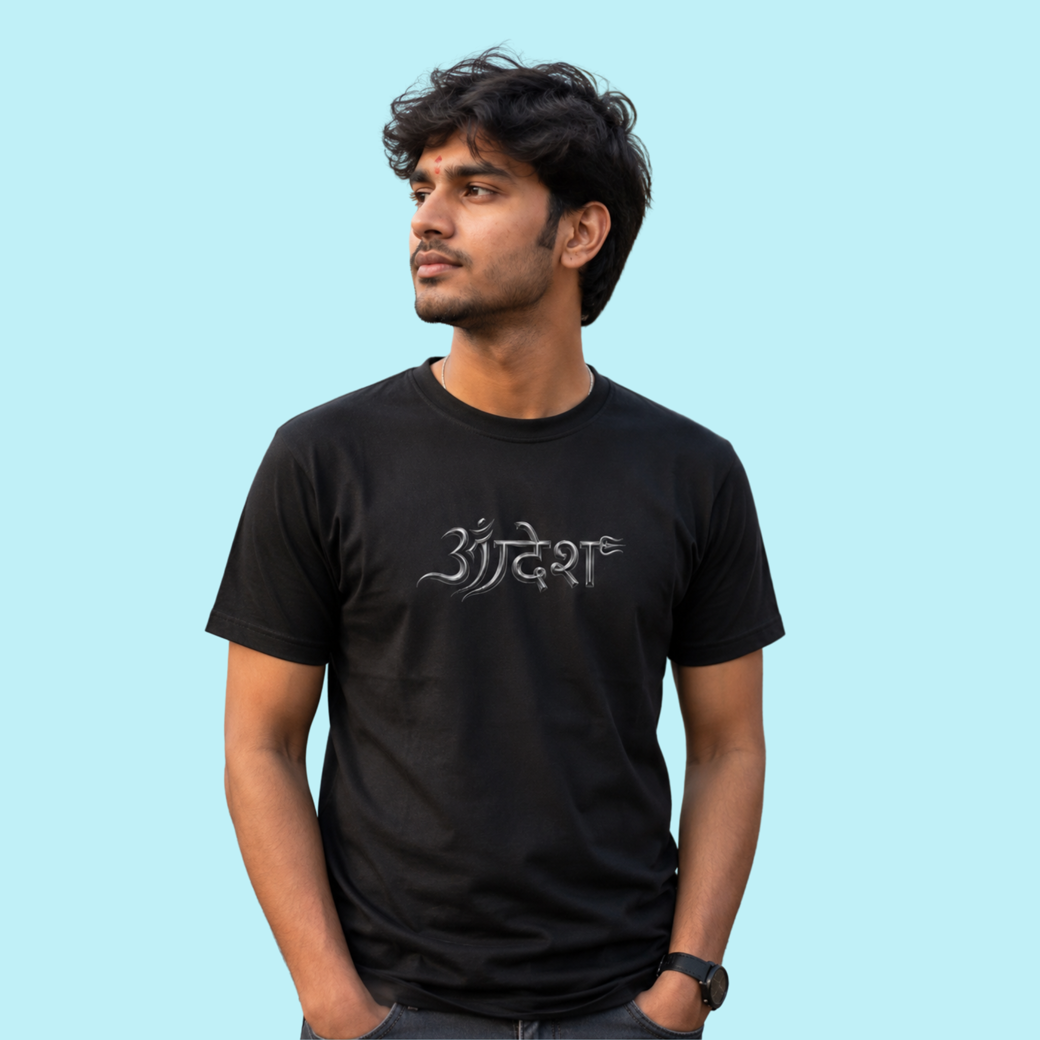 Aadesh™ Mahadev Graphic T-Shirt – Om Devotional Tee | REAL HIRA