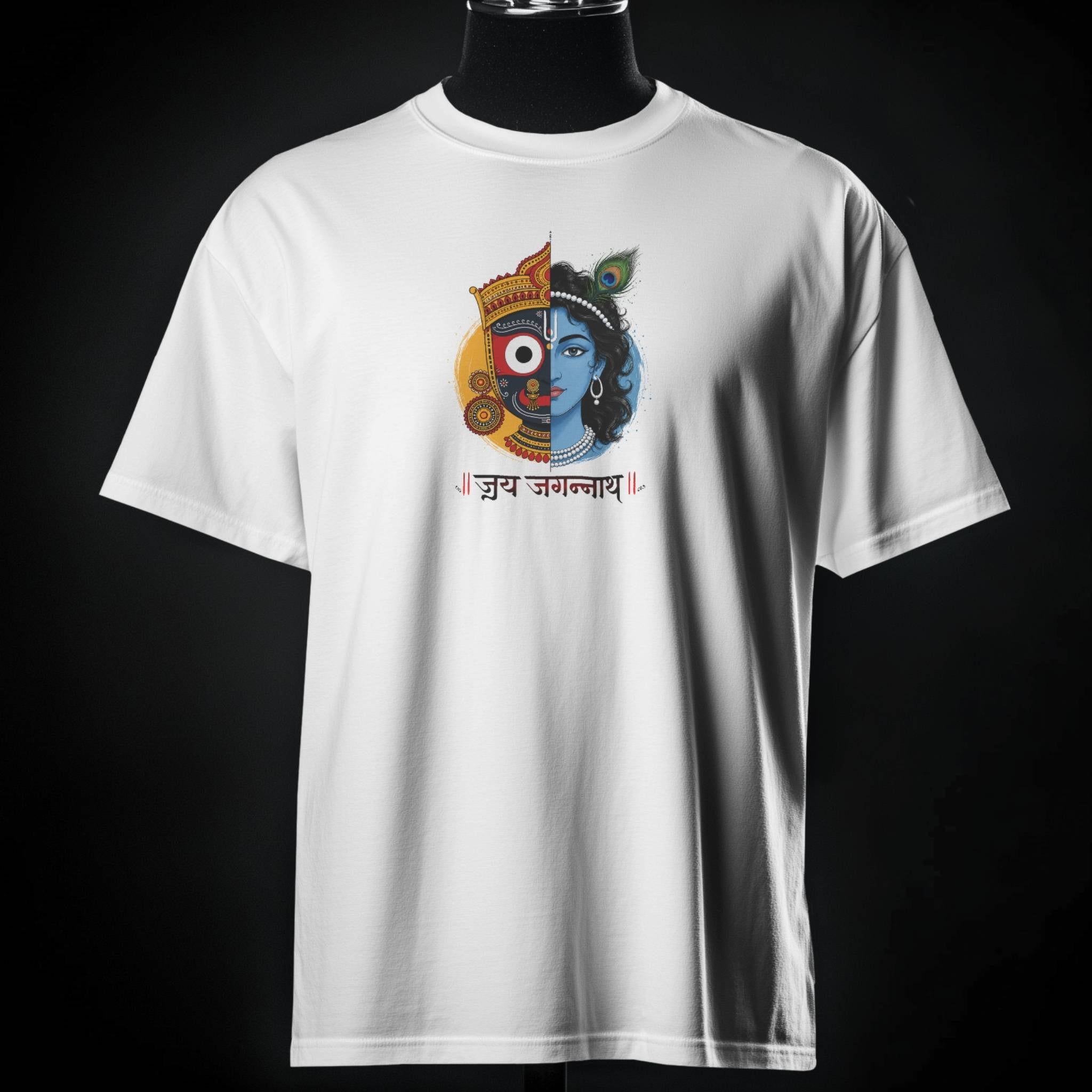 Jay Jagannath Graphic T-Shirt – Devotional Cotton Tee for Men & Women