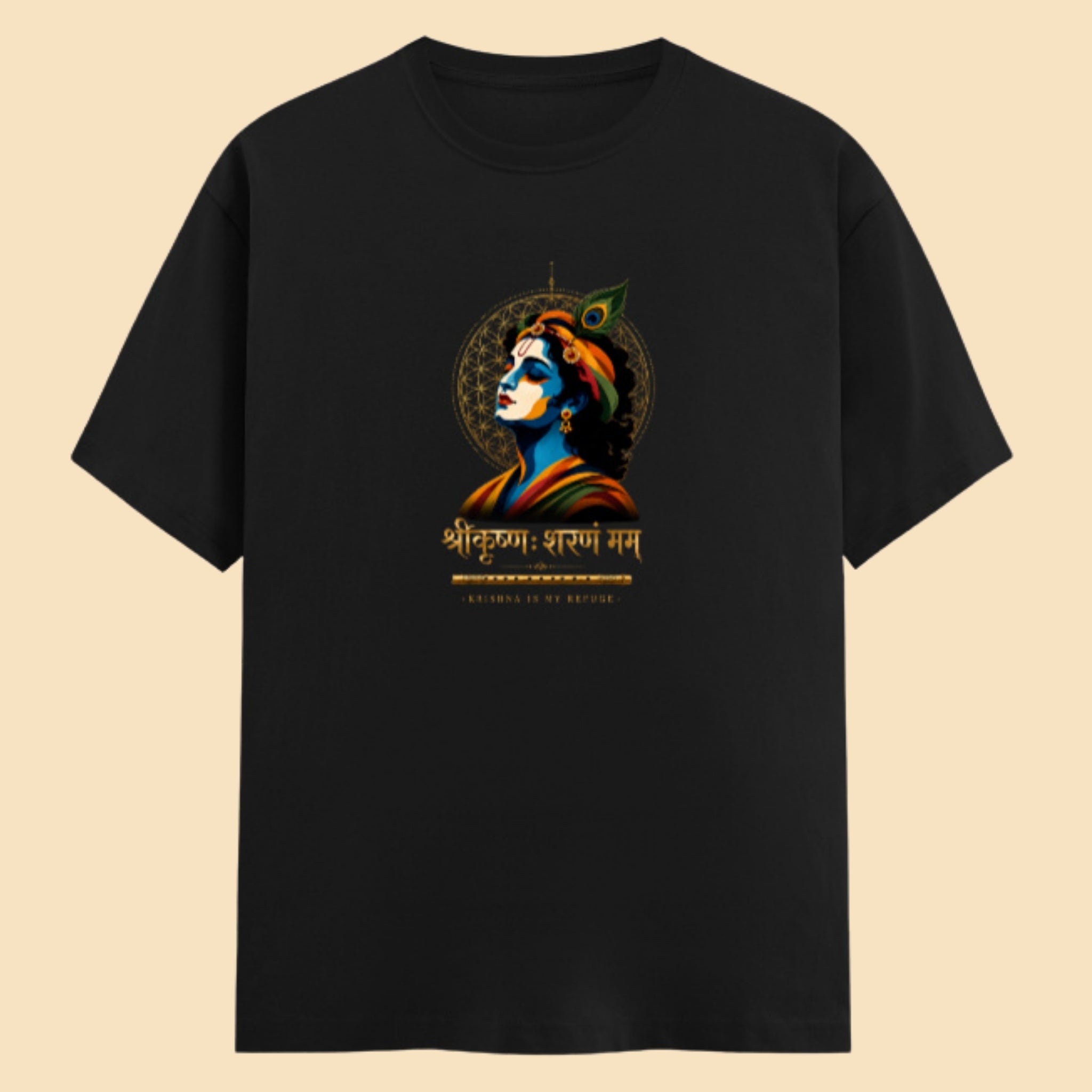 Krishna T-Shirt | Devotional Graphic Tee | Real HIRA