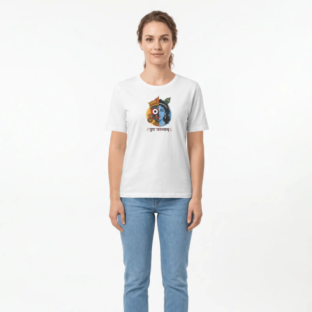 Jay Jagannath Graphic T-Shirt – Devotional Cotton Tee for Men & Women