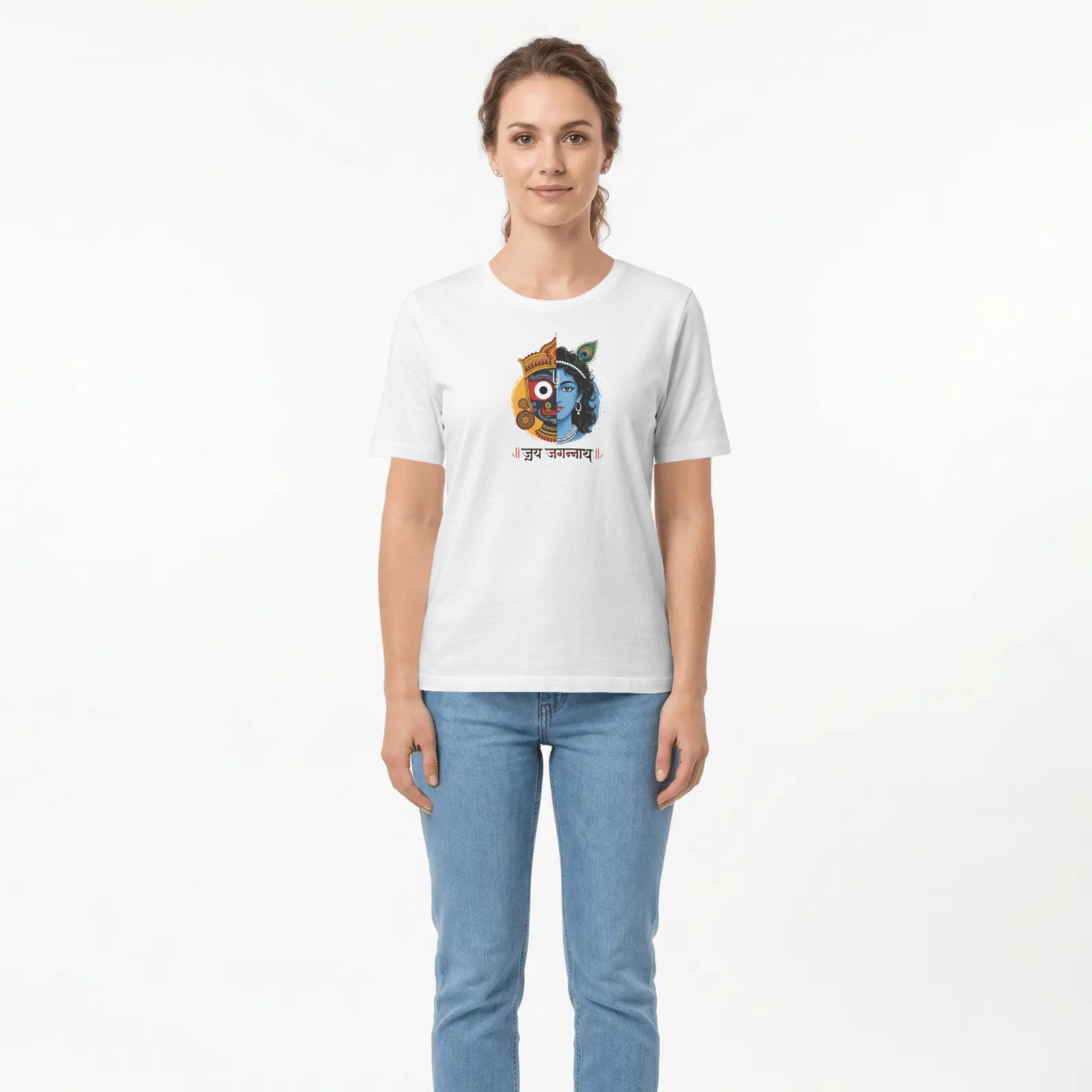 Jay Jagannath Graphic T-Shirt – Devotional Cotton Tee for Men & Women